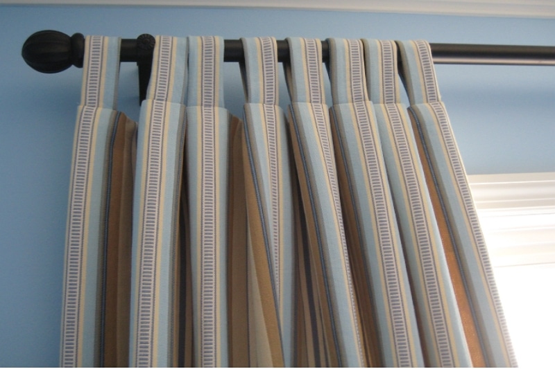 how to make tabbed curtains