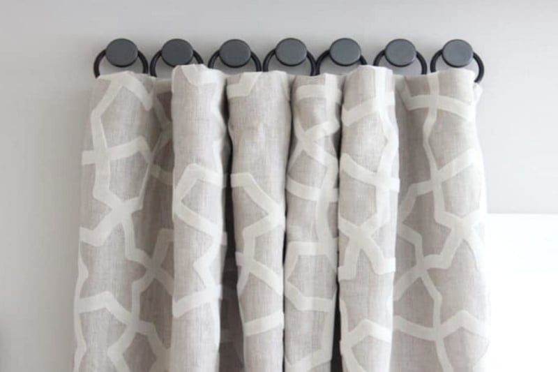 How to hang curtains without curtain rods