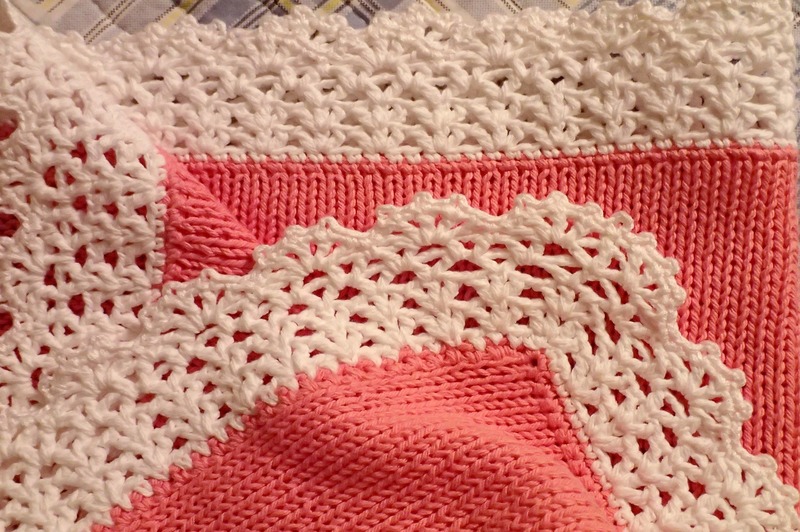 how to add a border to a knitted blanket