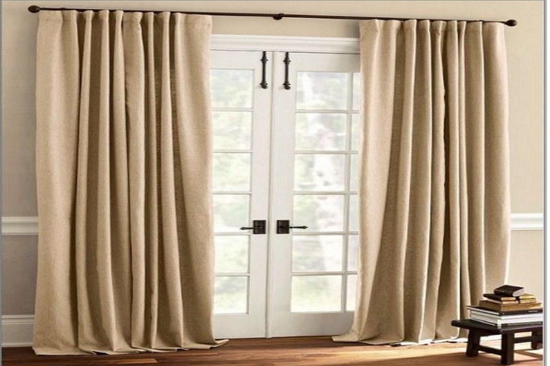 How to hang curtains on French doors