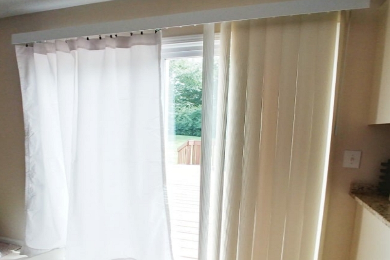 how to replace blinds with curtains