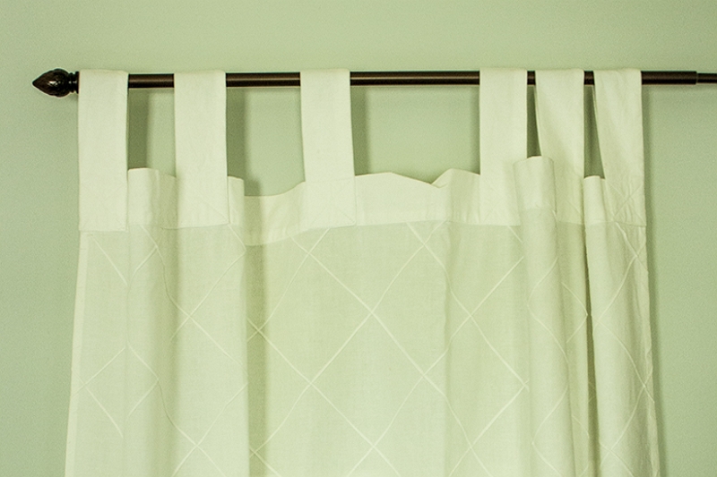 how to hang tab curtains