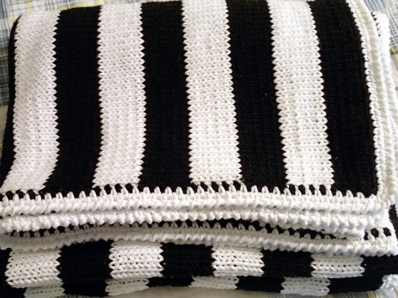 how to loom knit a baby blanket